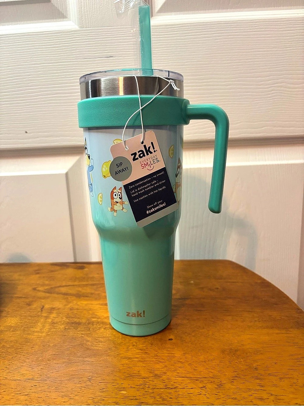 Zak! Bluey 40 oz 2-in-1 Lid Tumbler! Bluey Green 40 oz NWT